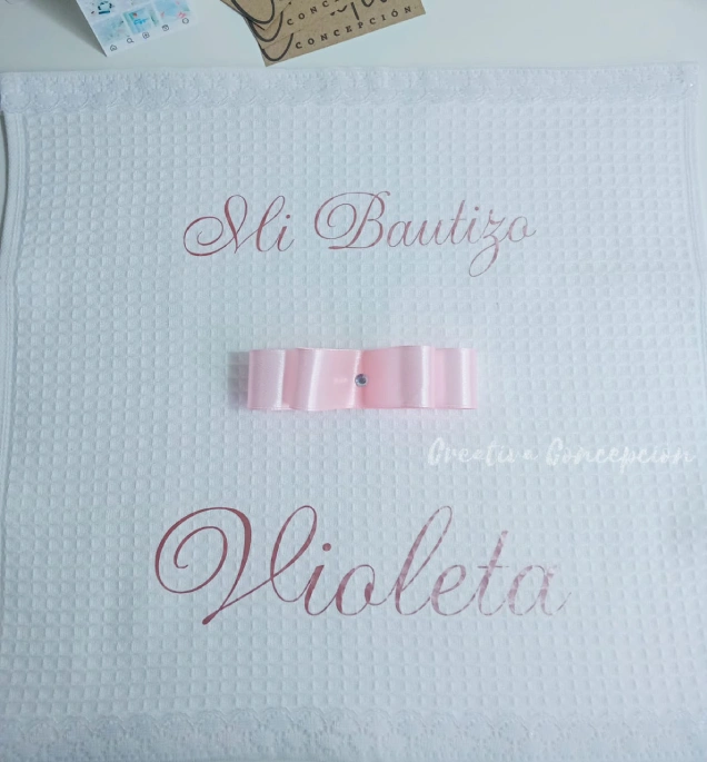 toalla para bautizo