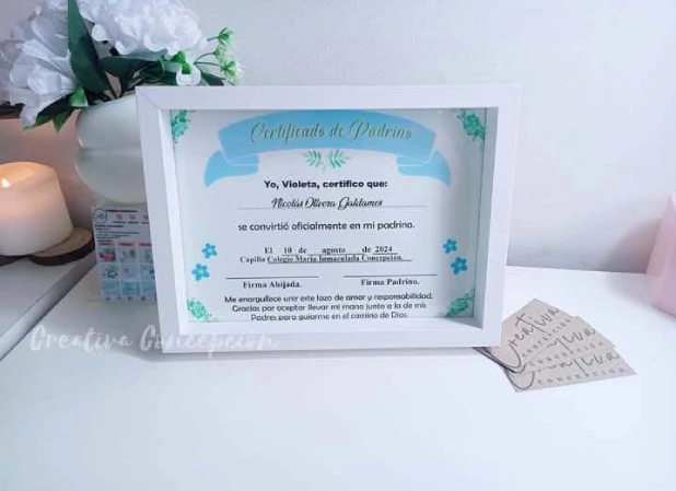 certificado bautismo