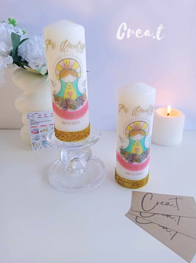 cirio para bautizo