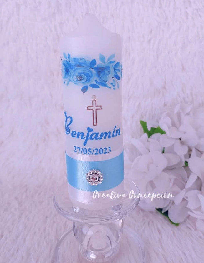 cirio para bautizo